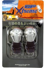 GP Thunder 3157 3057 4157 Chrome Silver Stealth T25 Light Bulb Amber Turn Signal picture