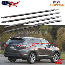 4X Chrome Window Weatherstrip Sweep Molding Trim For Highlander 2014-2019 picture
