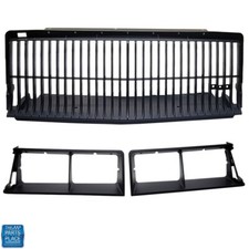 1986-1987 Grand National GNX Regal Black Grille & Headlamps Lights Bezels Kit picture