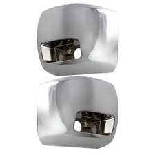 Bumper End Cap Set For 07-12 Chevrolet Silverado 2500 HD 3500 HD Chrome Front picture