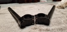Universal 36mm  Clip On Handlebars Set/2 Clipons BLACK Vortex Style picture