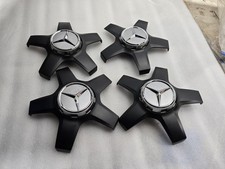 OEM Factory Mercedes AMG Black 5 Star Center Caps C63 E63 S63 CLA SL A0004000800 picture