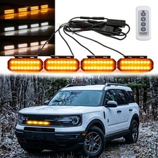 4PCS Raptor Style DRL LED Strobe Front Grille Grill Lights For Ford Bronco Sport picture