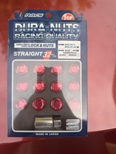 H34 RAYS Duralumin Lock & NutSet for L32 5H M12X1.25 Red Anodized 74020001108RD picture