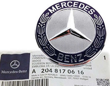 💎Fits Mercedes-Benz Flat Hood Emblem C-Class W202 W203 W204 Hood Badge Blue picture