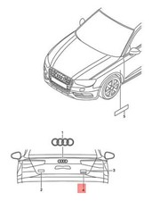 NEW CHROME QUATTRO INSCRIPTION AUDI 8V4853737D2ZZ ORIGINAL picture