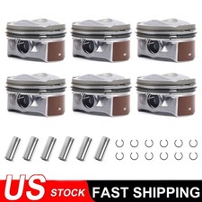 6X Piston Assembly AJ126 With Rings For Jaguar Land Rover Discovery LR4 3.0L V6 picture