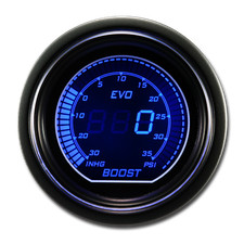 EVO 52mm Digital Turbo Boost/Vacuum Gauge -30~0 inHg / 0~35 PSI Blue & Red LCD picture