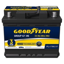 Goodyear Group 47 12V 60 AH, 100RC, 680 CCA Platinum AGM Automotive Battery picture