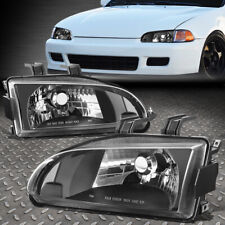FOR 92-95 HONDA CIVIC EG EJ EH BLACK/CLEAR OE STYLE REPLACEMENT HEADLIGHT LAMPS picture