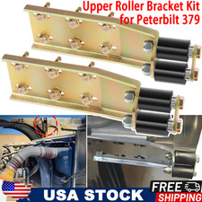 2-Pack 13-04387 for Peterbilt 379 Upper Roller Bracket Kit W/ Rollers Hardware picture