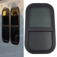 Black Vertical Slider RV Window 12''x22'' Vertical Sliding Windows w/ Trim Rings picture
