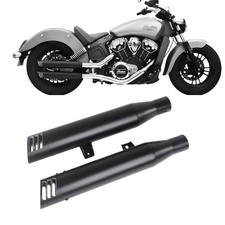 3.0''Slip Ons for Indian Scout Exhaust, Nice Tone for Indian Scout Muffler Black picture