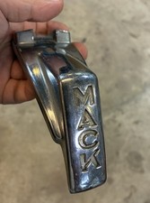 Vintage Mack Truck Hood Emblem Nameplate Badge Metal Trim Chrome picture