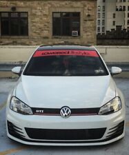 Red LoweredLifestyle Reverse Cut Windshield Banner. picture