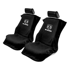 Seat Armour Set of 2 Black Terry Cloth Seat Cover Towels fit for Dodge Ram - Ram picture