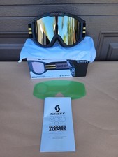 NEW Scott USA Scott 89X Era Goggles Black Beige Silver Chrome Adult Motocross 89 picture