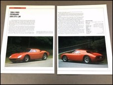 Ferrari 250LM 275LM Car Review Print Article with Specs 1964 1965 P176 picture