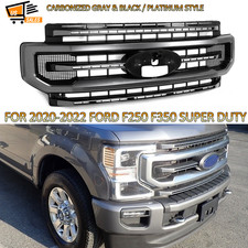 Carbonized Gray Grille Assembly For 2020-2022 Ford F250 F350 Platinum Lariat XLT picture