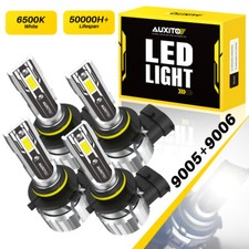 AUXITO Combo 4 9005 + 9006 LED Headlight Kit Bulbs High Low Beam White 72000LM picture