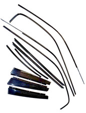 95-01 E38 750il 740il EXTERIOR DOOR WINDOW SHADOW LINE TRIMS MOLDINGS SET OF 11 picture