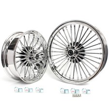 21x3.5 18x5.5 Fat Spoke Wheels Front Rear Rims for Harley Softail Fatboy Deluxe picture