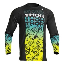 Thor Sector Atlas Black and Teal MX Off-Road Jersey Youth Sizes 2XS - XL picture