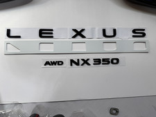 Gloss Black Trunk logo badge Kit Fits 2022 2023 2024 2025 2026 Lexus NX350 picture