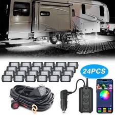 MICTUNING C3 24 Pods RGBW LED Rock Lights,Wireless APP 120W Underglow Neon Light picture