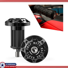 2 PCS Black Motorcycle Bar End Plug, Aluminum Alloy Handlebar Grip End Caps, E-b picture