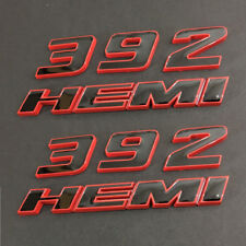 2pcs OEM 392 Emblem 392 Badge 3D for 392 Fender Badge A1 Red Frame Genuine Parts picture