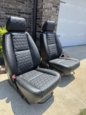 2007-2013  Custom Honeycomb Black Seat Covers Silverado Sierra Tahoe Yukon picture