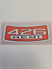 426 Hemi Air Cleaner Lid Decal For 1966-1967 Plymouth GTX, Dodge, Charger. R/T.  picture