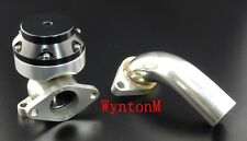 38MM 10 PSI External Turbo Stainless Steel Wastegate W/Dump Pipe Black II M picture