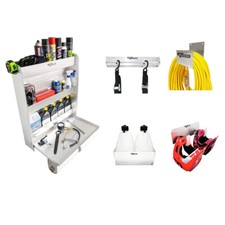 Pit Posse Made in USA Trailer Starter Kit Work Station Cord Tie Down Helmet Hook picture