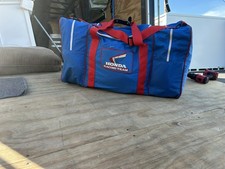 RARE Vintage Honda Racing Team Blue XL Duffle Bag With Boot Chute picture
