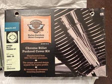 18096-00 Harley-Davidson Chrome Billet Pushrod Cover Kit picture