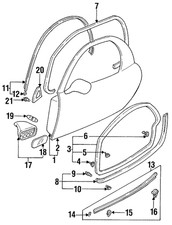 Genuine Mazda Belt Molding FD01-50-650E picture