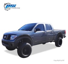 Black Textured Pop-Out Fender Flares 05-14 Fits Nissan Frontier 73.3