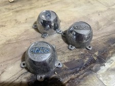 Vintage Crager Wheel Center Cap 1960's 1970's Chrome Metal Screw On Cap Lot Of 3 picture