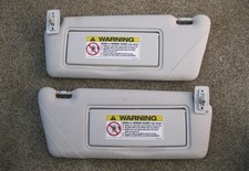 1996-1999 Mercedes-Benz W210 OEM Left & Right Sun Visor Set Gray picture