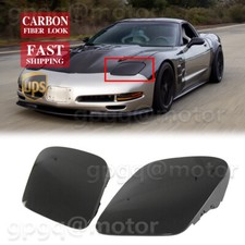 For Corvette C5 1997-2004 Carbon Fiber Front Headlight Cover Beezls Replacement picture