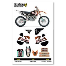 2001-2004 KTM SXF 250-525 Dirt Bike Graphics kit Motocross Graphics Decal JSTAR picture