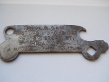 antique key fob multi tool UNCLE SAM MOTOR & CYCLE Co PAT. date Nov. 7, 1911 picture