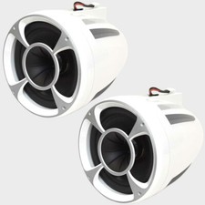 Malibu Boat Wakeboard Tower Speakers 6352037.1-WHT | REV8 White (Pair) picture
