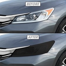 FOR 16-17 Honda Accord Sedan Headlight SMOKE Precut Vinyl Tint Overlays picture