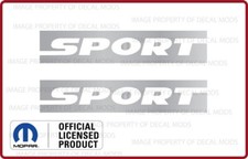 (2x) 07 - 18 Jeep Wrangler fender SPORT JK side decals stickers Silver SJ5K5 picture