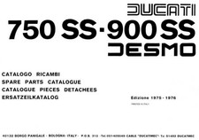 1975-1976 Ducati 750 900 SS Desmo Parts Manual PDF File on USB 74 pages English picture