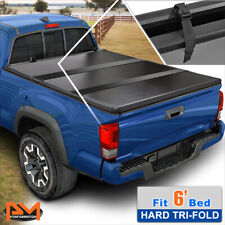Hard Solid Tri-Fold Tonneau Cover for 16-23 Tacoma Pickup w/ 6ft Short Truck Bed picture