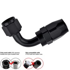 Universal 8AN 90 Degree Aluminum Full Flow Swivel Fitting Hose End Adapter🆙 picture